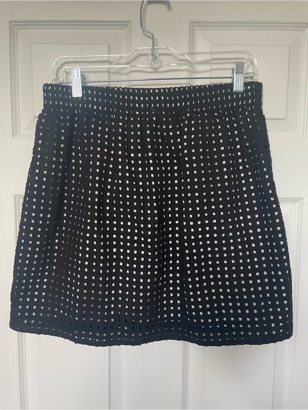 LOFT Black and Ivory Layered Skirt